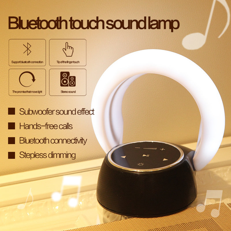 Creative Bluetooth Subwoofer Stereo Speaker LED Desk Lamp Stepless Dimming Folding Touch Atmosphere Night Light - The Best World Electric