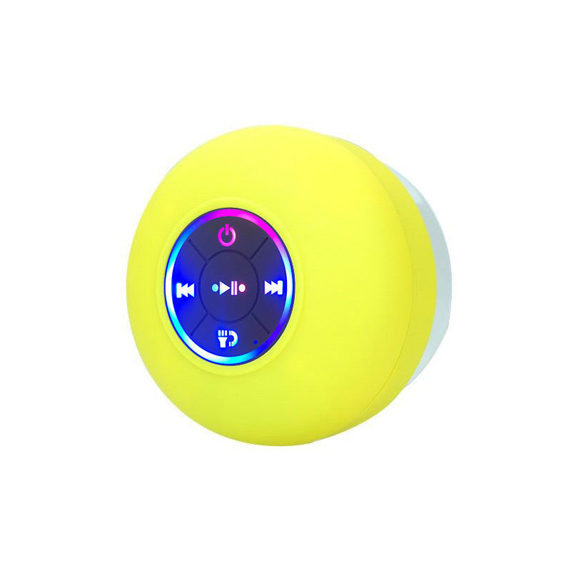 Big Suction Cup Waterproof Bluetooth Speaker LED Light Emitting - The Best World Electric