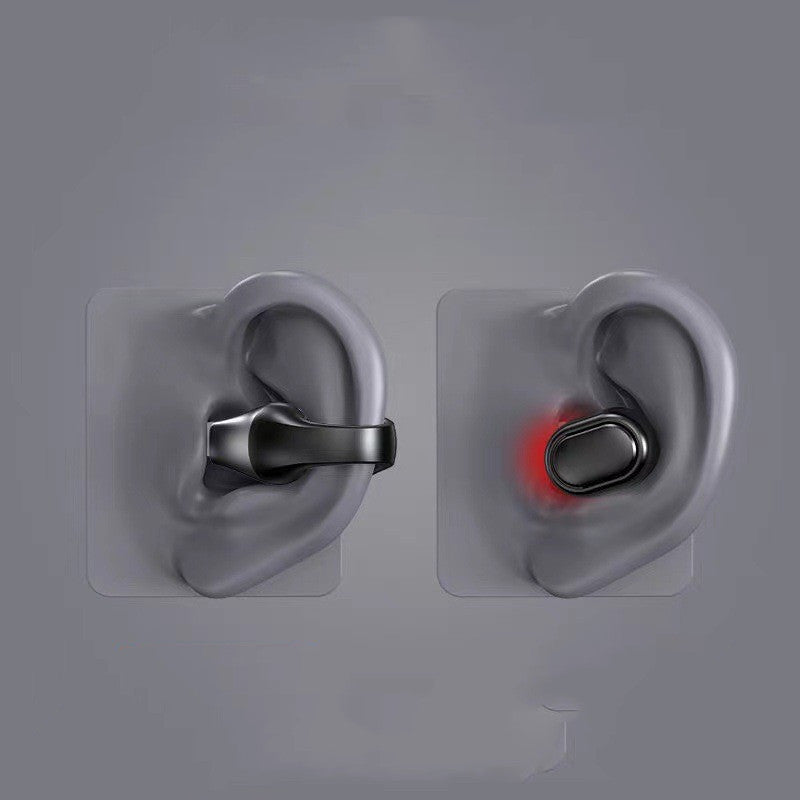 Ear Clip Bone Conduction Headphone Bluetooth 5.2 HIFI Wireless Earphone Touch Handsfree Sports Noise Cancelling Headset With Mic - The Best World Electric